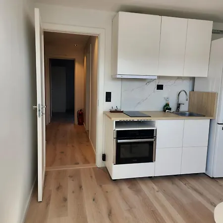 Modern Med Fin Utsikt Fra Terrassen *